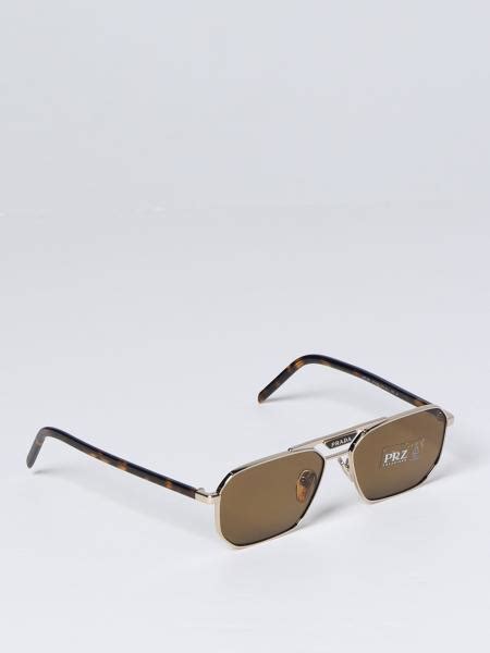 mens prada sunglasses gold frame|unisex prada sunglasses.